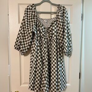ARULA Checker Print Romper